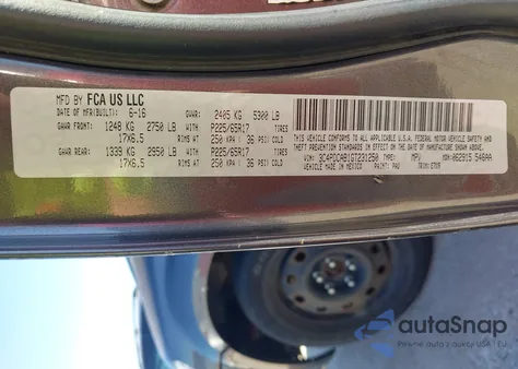 2016 Dodge Journey Se from USA, damaged, VIN 3C4PDCAB1GT231250